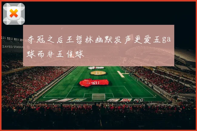 夺冠之后王哲林幽默发声更爱五ga球而非五佳球